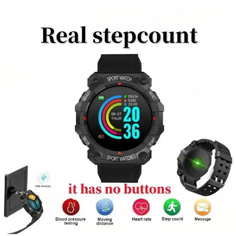 Relógio inteligente real stepcount multi função passo conectado relógio inteligente para homem e mulher ip68 adequado para ios e android